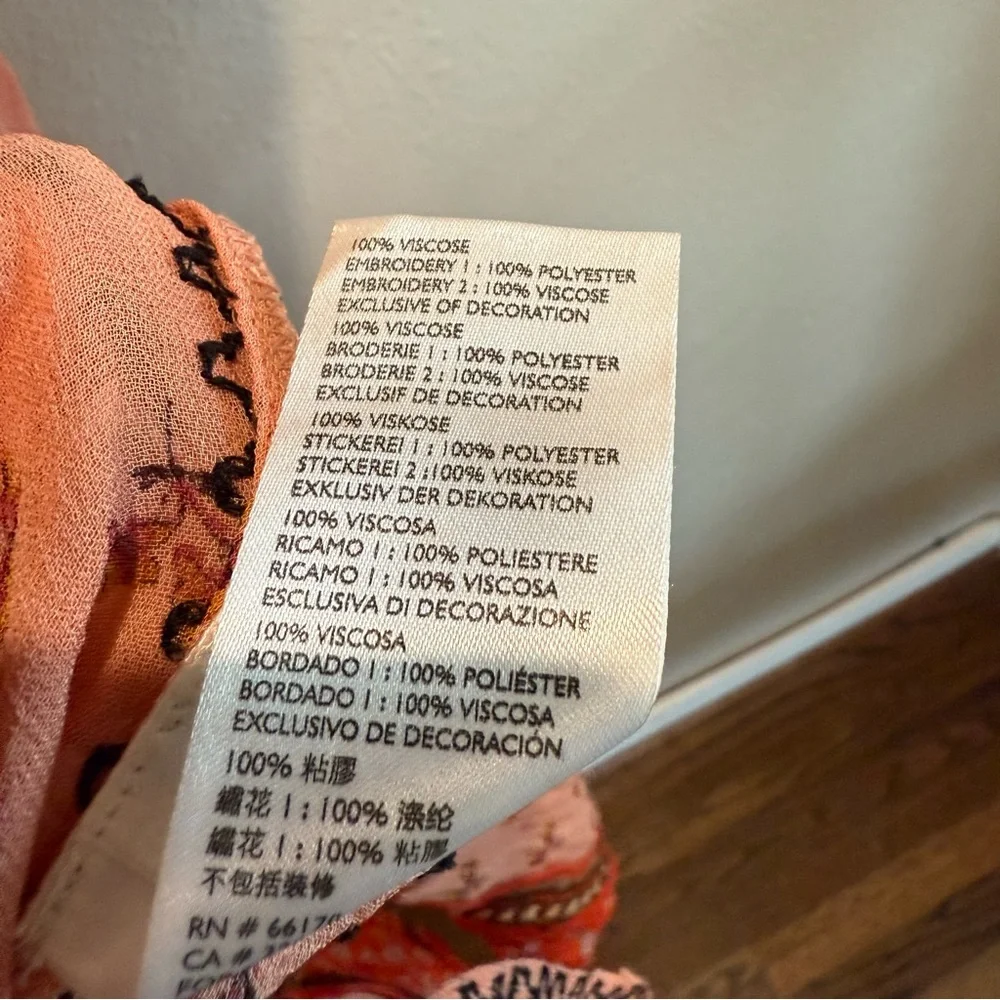 Free People Smiling Sun Embroidered Midi Dress Size Medium - Picture 8 of 8